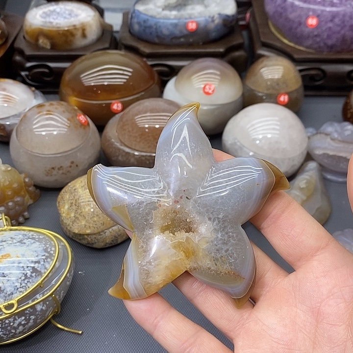 紫晶摆件未镶嵌海星