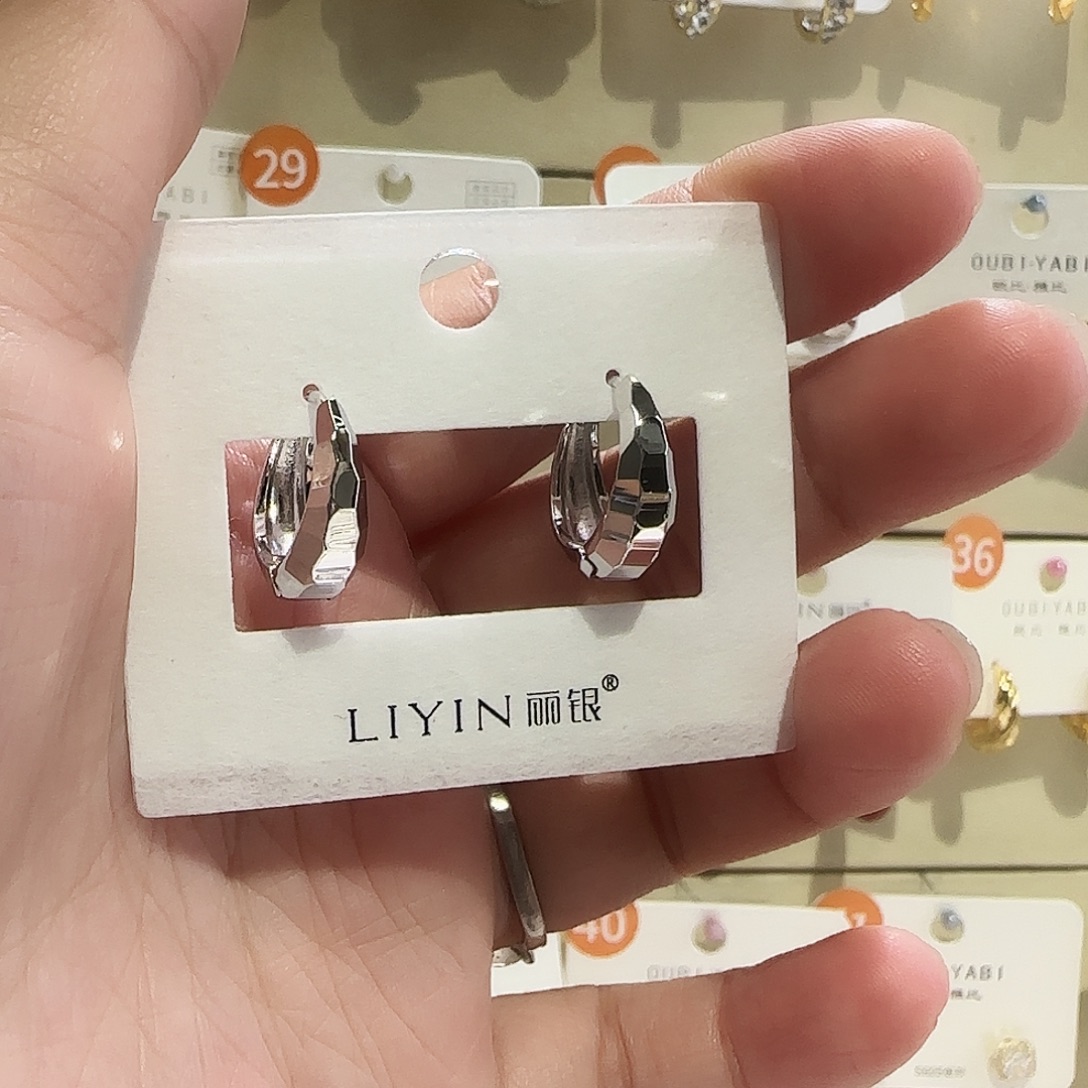 锆石纯铜合金银色福利耳扣