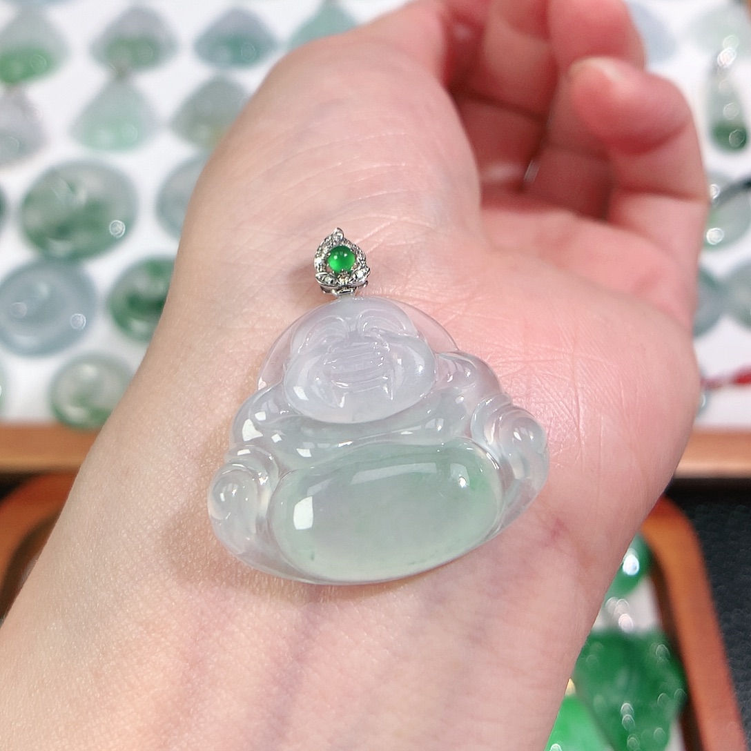 翡翠未镶嵌颈饰吊坠