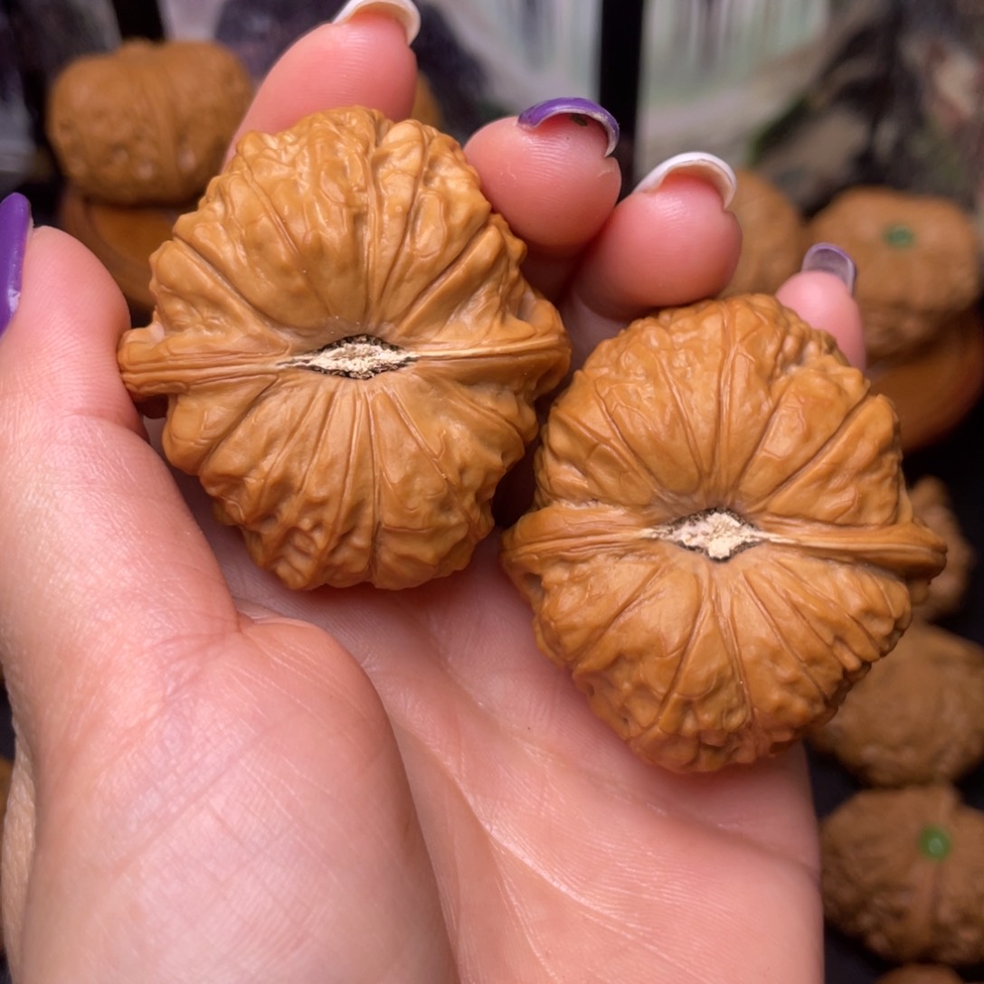 文玩核桃把件45南瓜墩