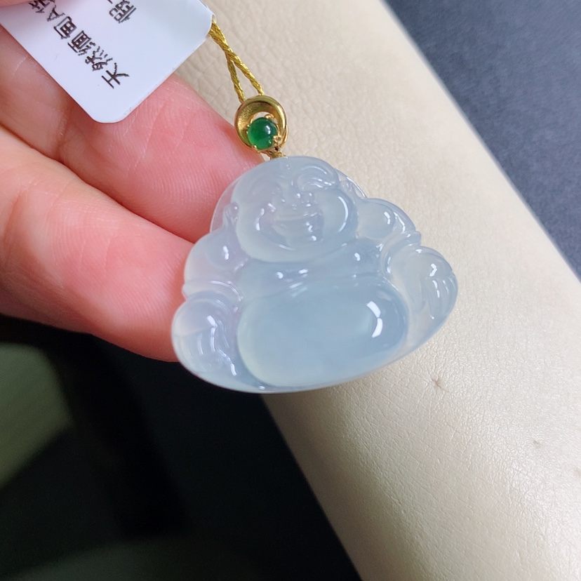 【闪购商品】翡翠颈饰18K金镶嵌佛公