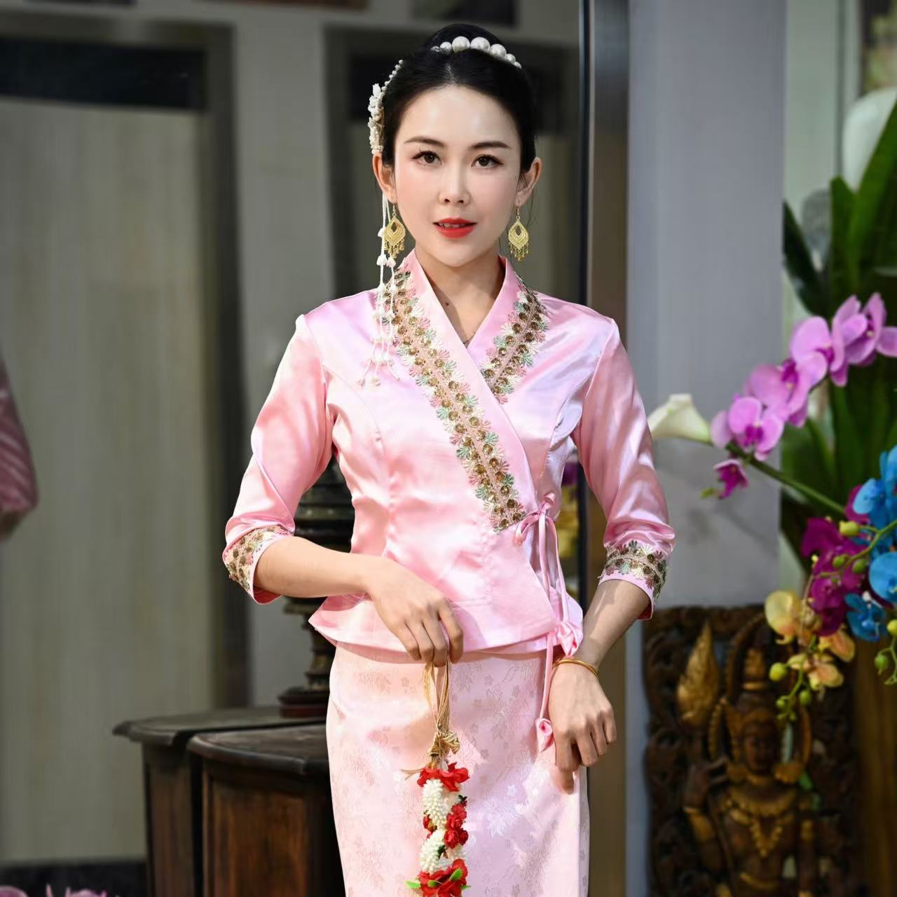 云南西双版纳隋金金原创傣装少数民族传统中式民族风上衣女装新款