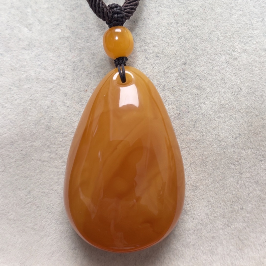 蜜蜡未镶嵌项链吊坠