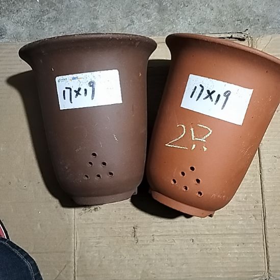 紫砂红泥紫泥小金钟两个