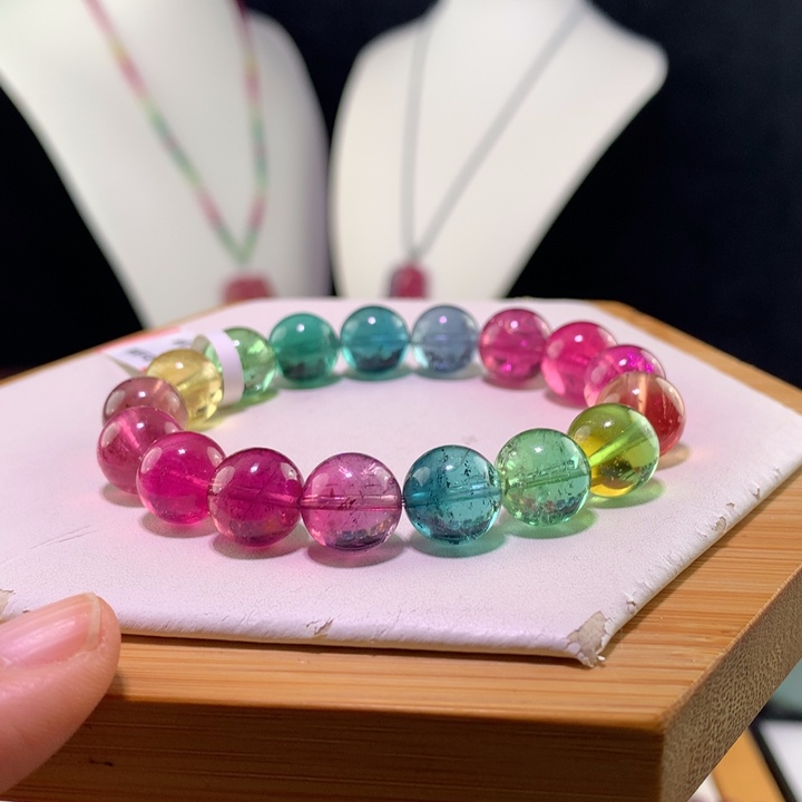 双色碧玺手链未镶嵌