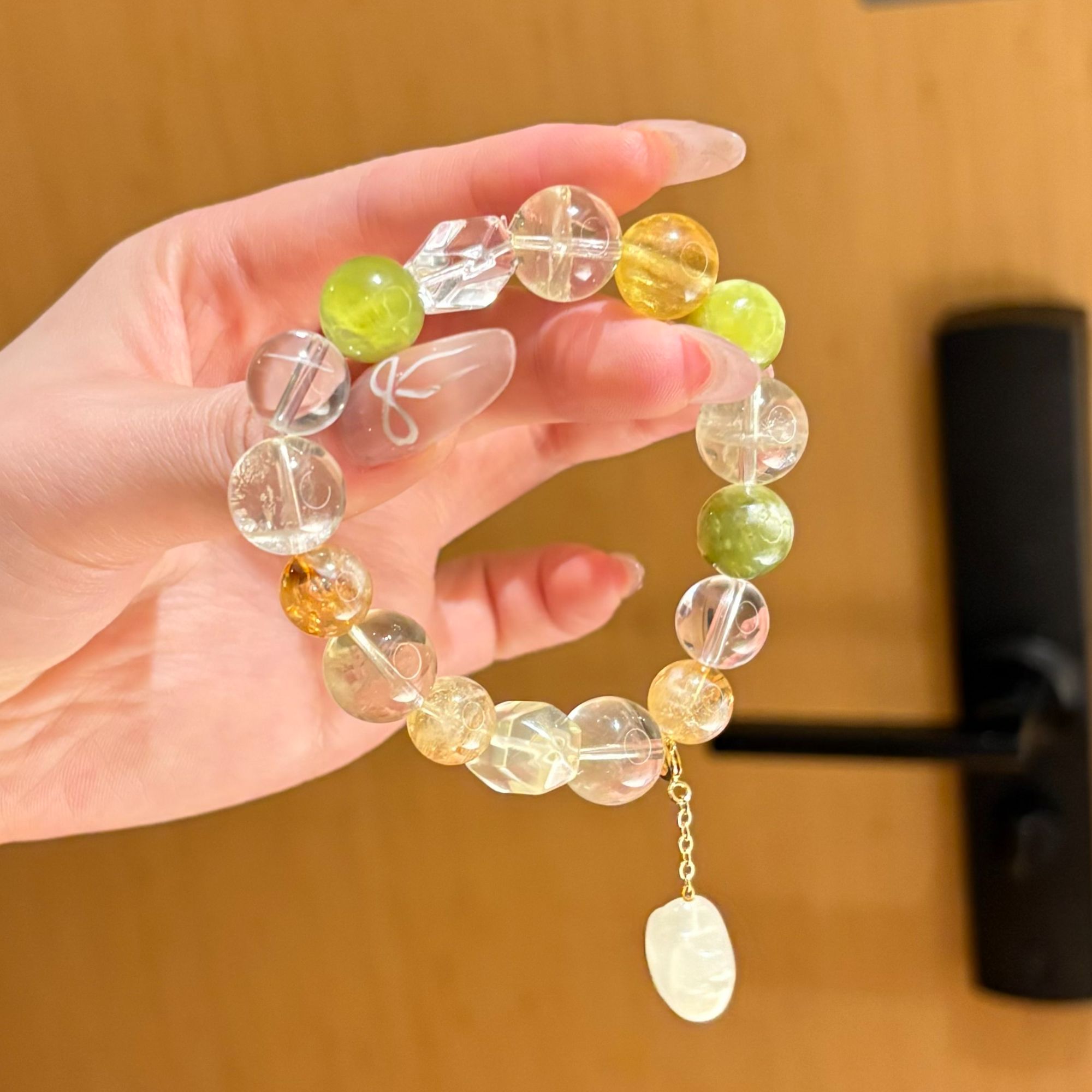 【青提茉莉】黄水岫玉多宝手串 多样性发一件