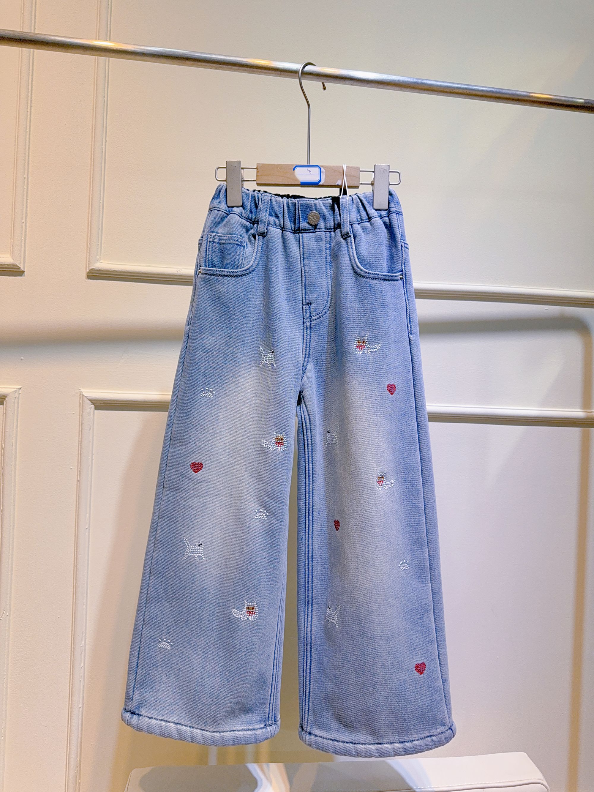 87766  X款儿童加绒牛仔裤