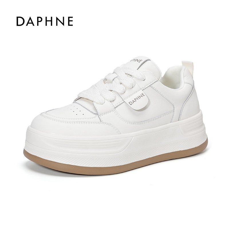 达芙妮春增高厚底小众学生小白鞋女韩版透气松糕底时尚百搭板鞋L