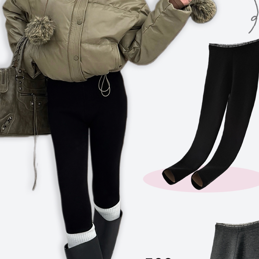 「可沐女装」秋款上新，时尚，百搭，超级百搭显瘦加绒加厚330克云朵裤