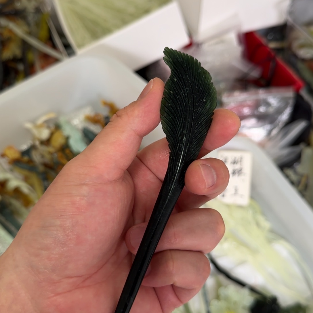 岫玉发饰未镶嵌明君玉簪贼拉好看