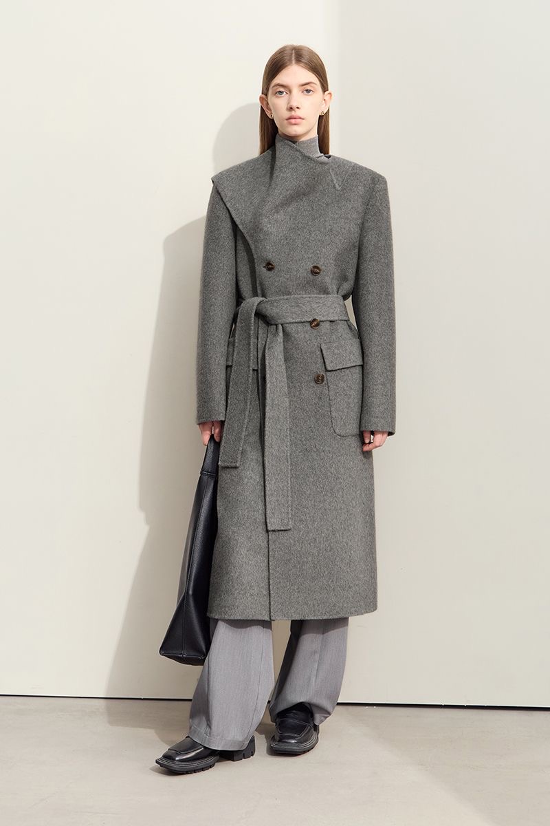 （801-999）冬季加厚双面呢子外套加棉长款X清仓处理不售后默认瑕疵