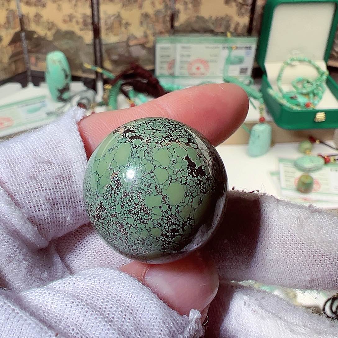 绿松石卡26圆珠未镶嵌