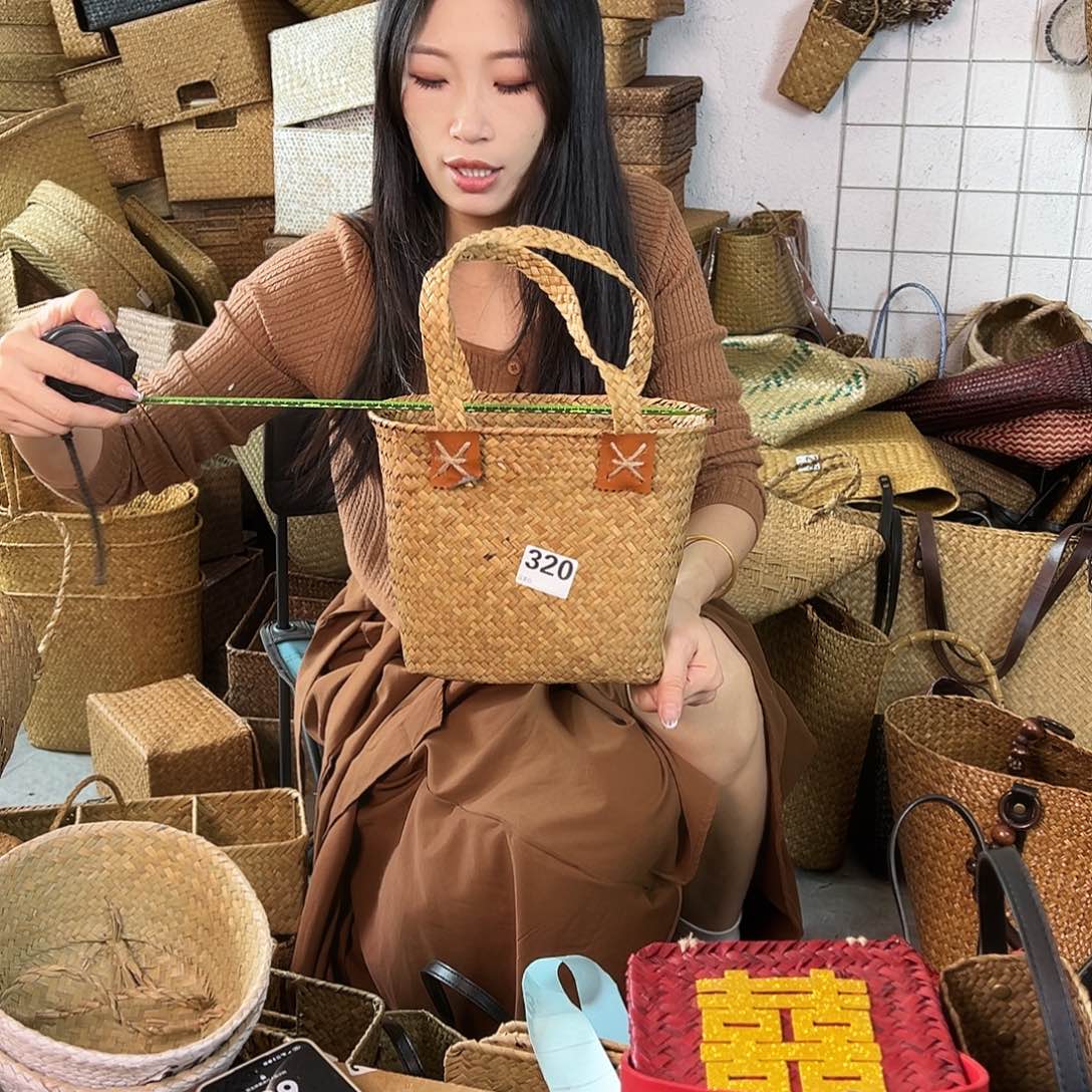 编织带草编包/草编收纳盒微瑕疵