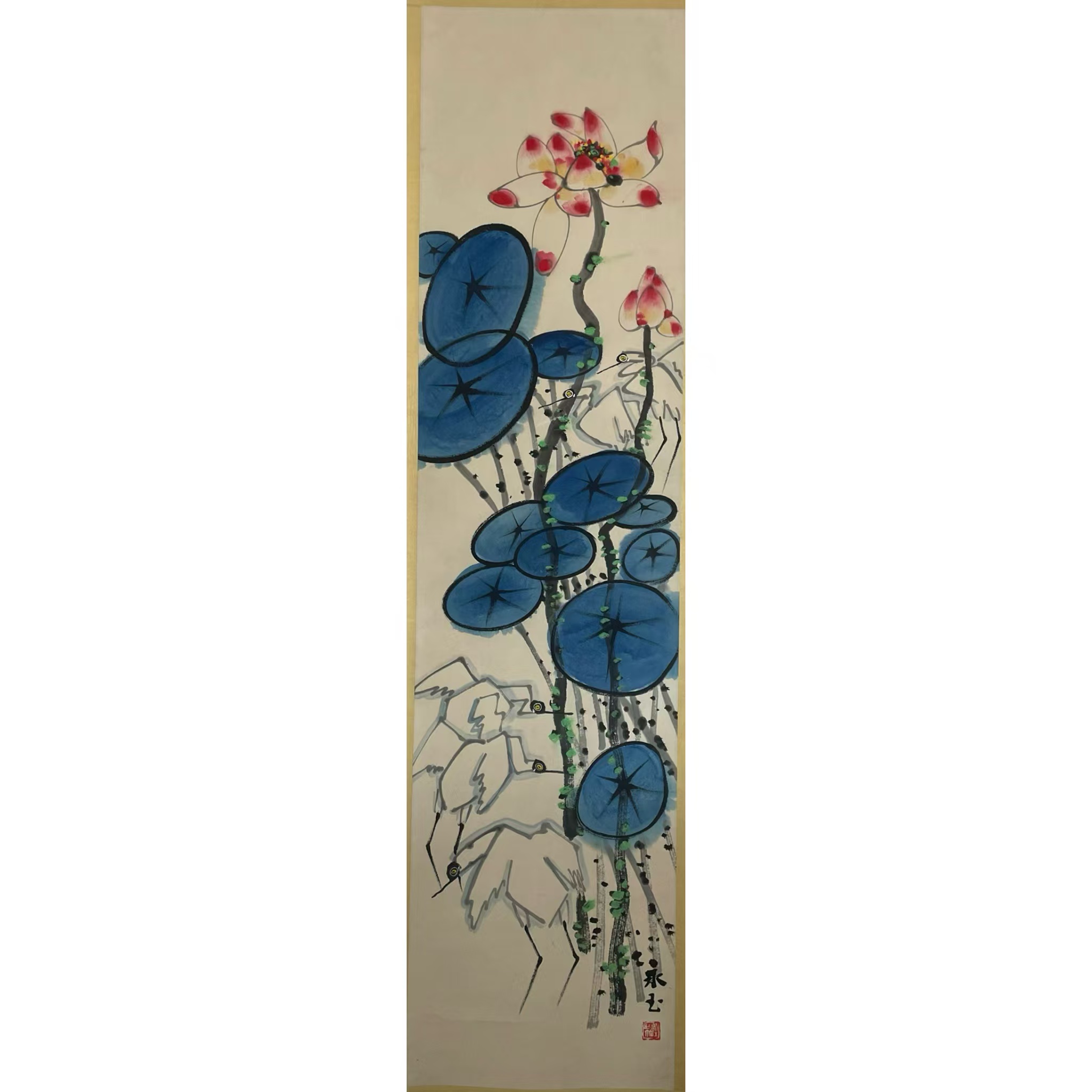 054 黄永玉，138×34cm