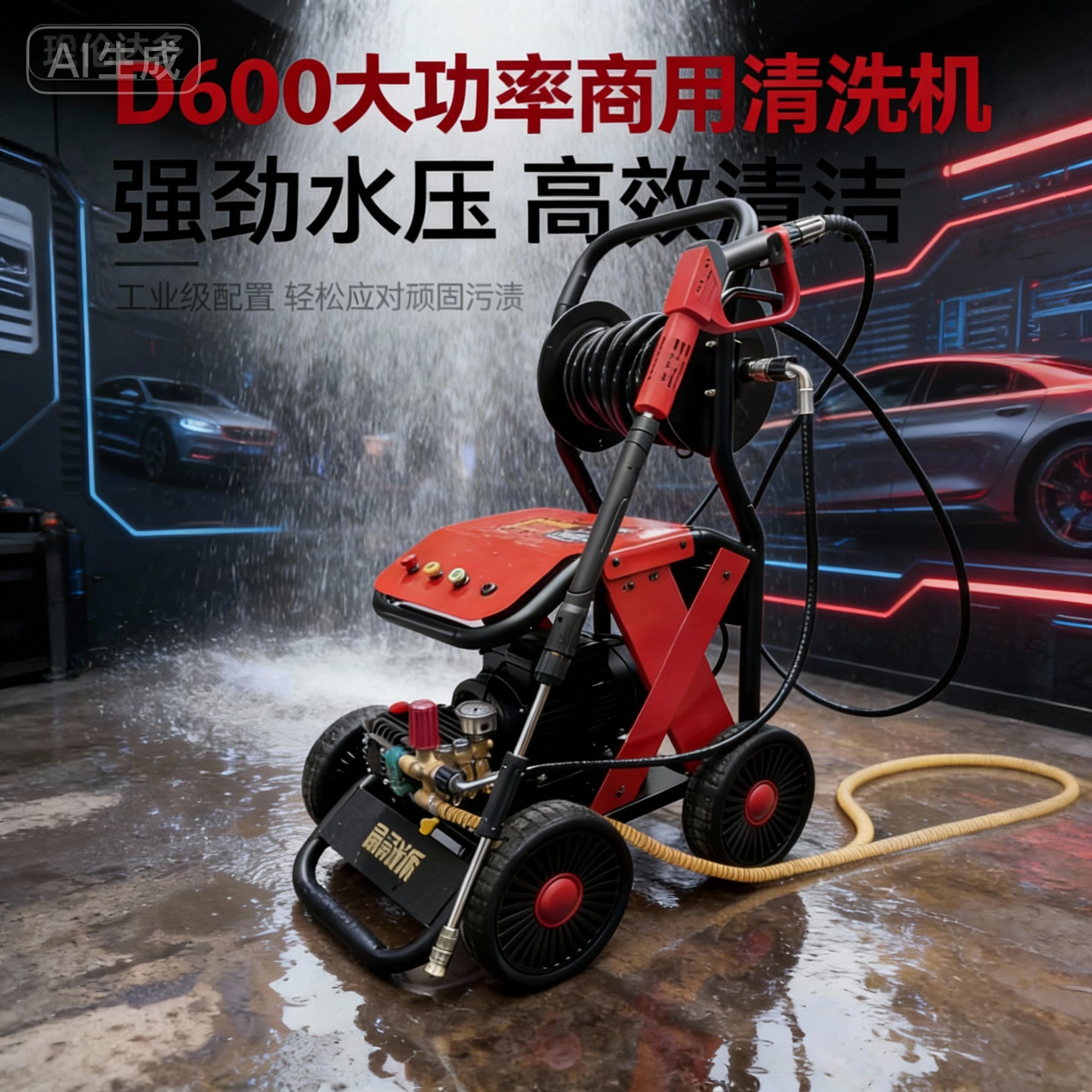 220V大功率多功能商用高压洗车机养殖场工地强力清洗水