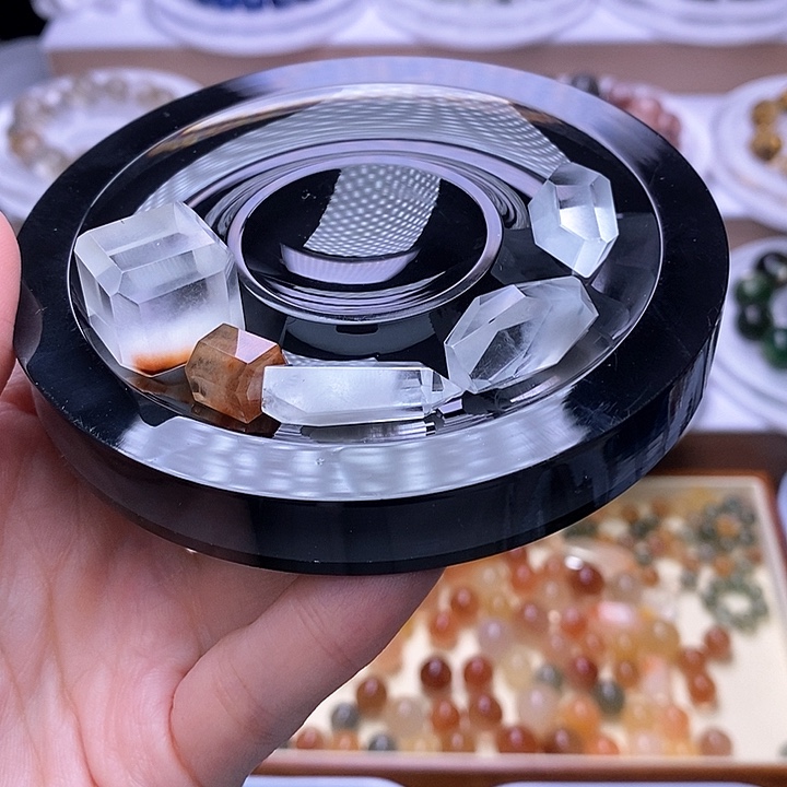 水晶天然水晶定制打孔不退换未镶嵌
