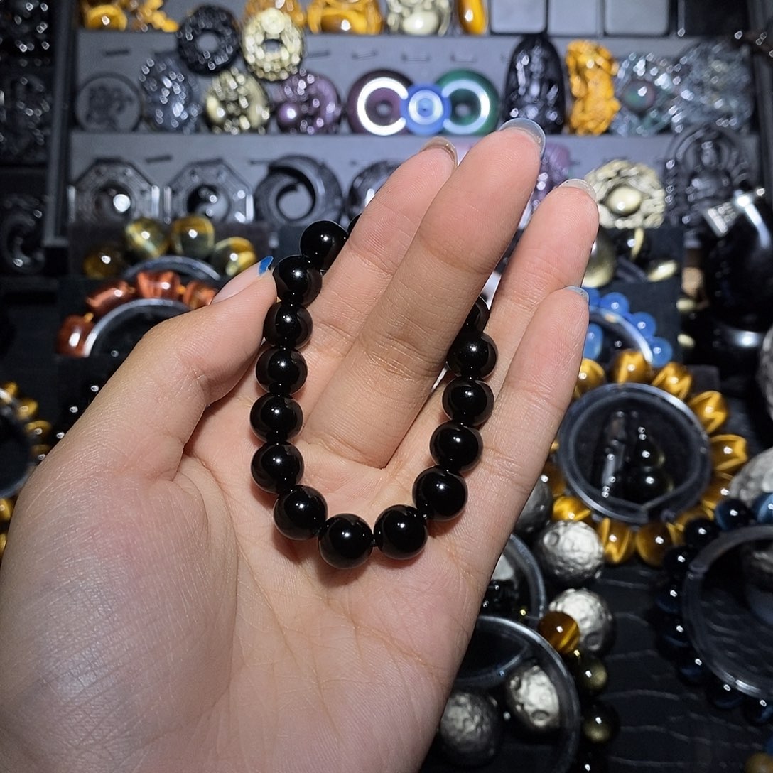 花****未镶嵌黑曜岩手链