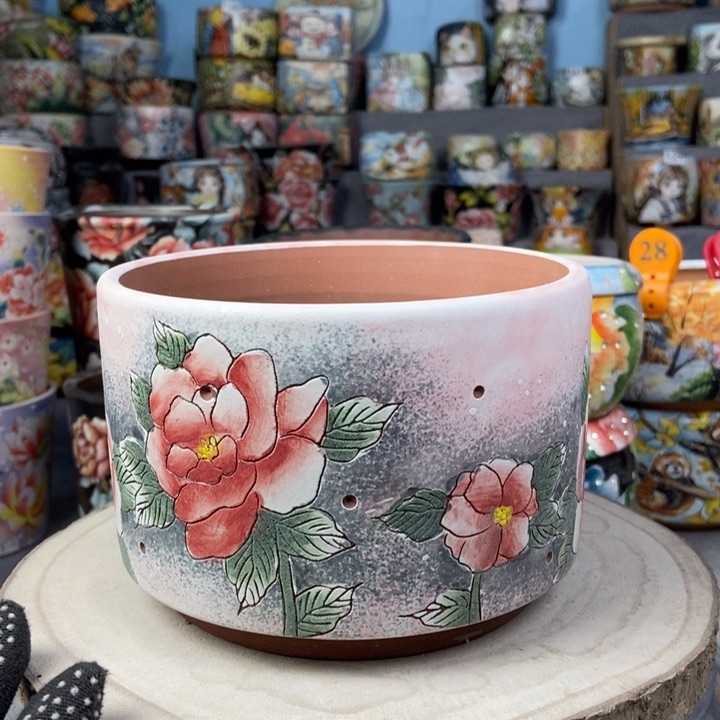 红陶景德镇艺术手绘作品