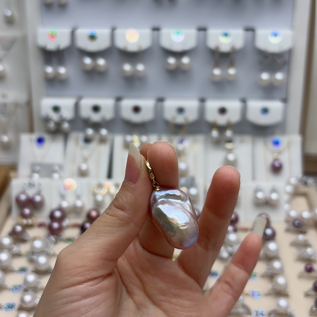 淡水珍珠颈饰银S925镶嵌