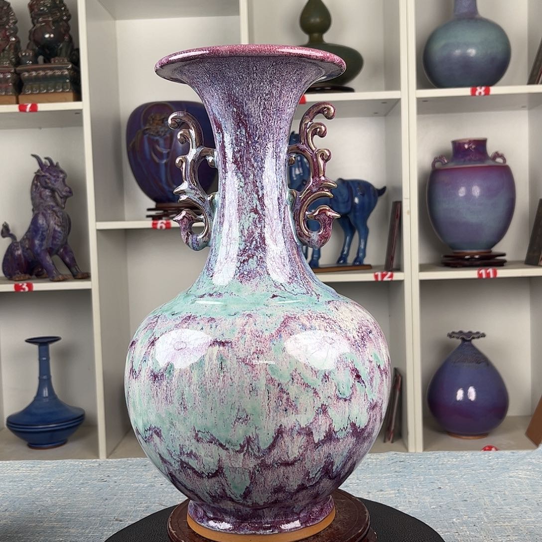 瓷片摆件……丹凤朝阳，无礼盒