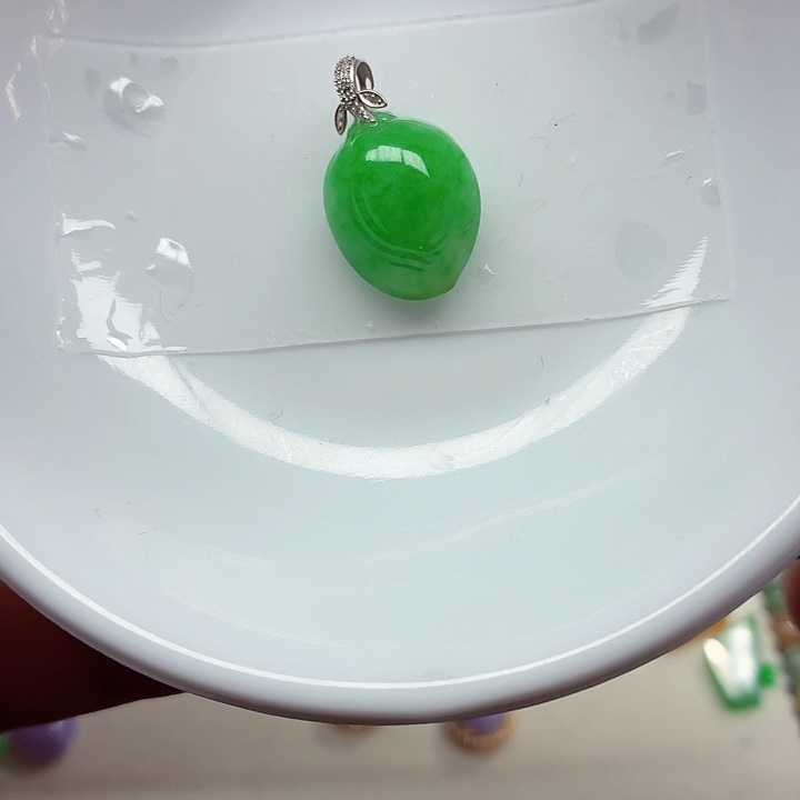 翡翠18K金镶嵌手链天然缅甸翡翠A货