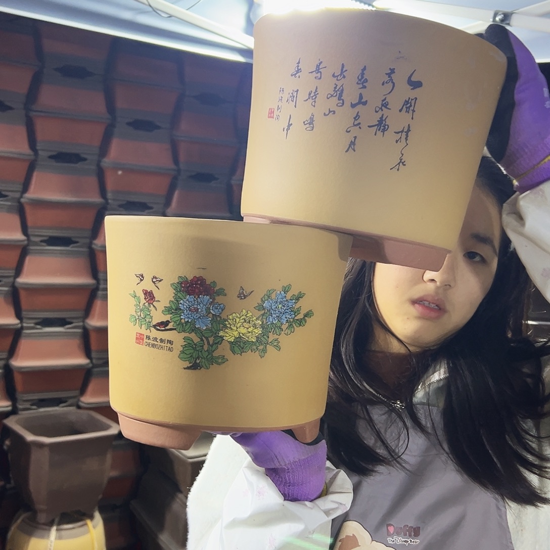 花开富贵特大号一对