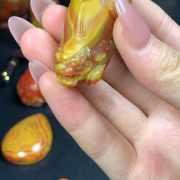 冬***玛瑙/玉髓未镶嵌貔貅