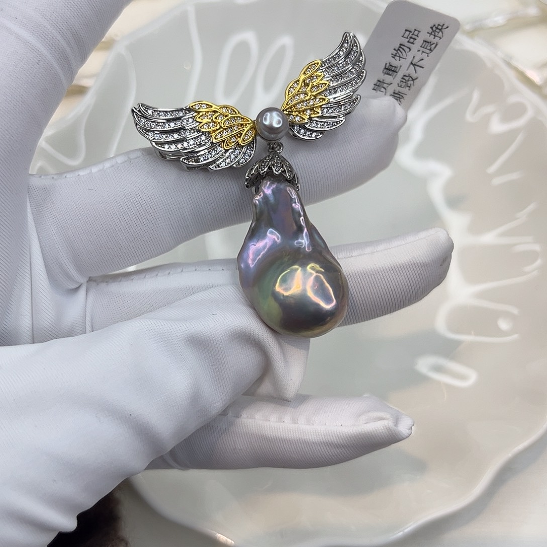 合金淡水珍珠耳饰