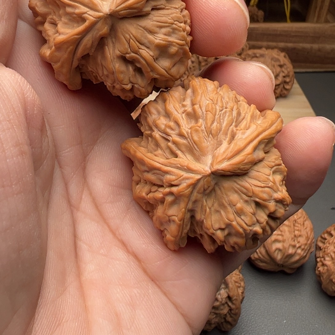 这***玩把件文玩核桃白狮子