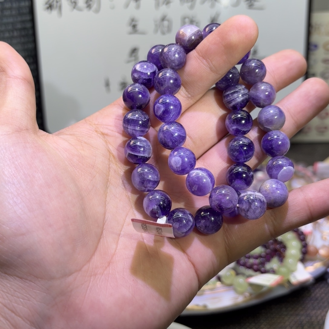 水晶手链未镶嵌紫水晶12m+