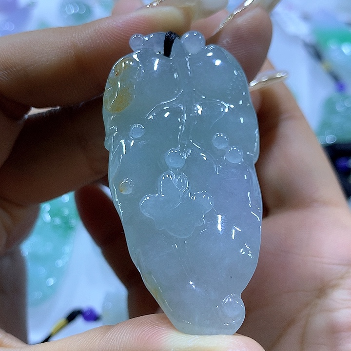 翡翠颈饰未镶嵌天然翡翠A货吊坠