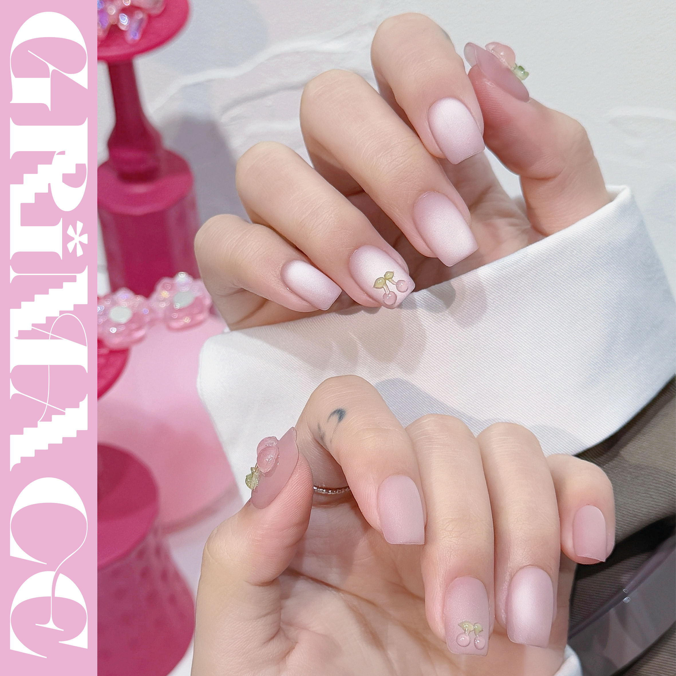 【小樱】怪相录纯手工穿戴式美甲/情人节限定/可爱樱桃俏皮灵动少女