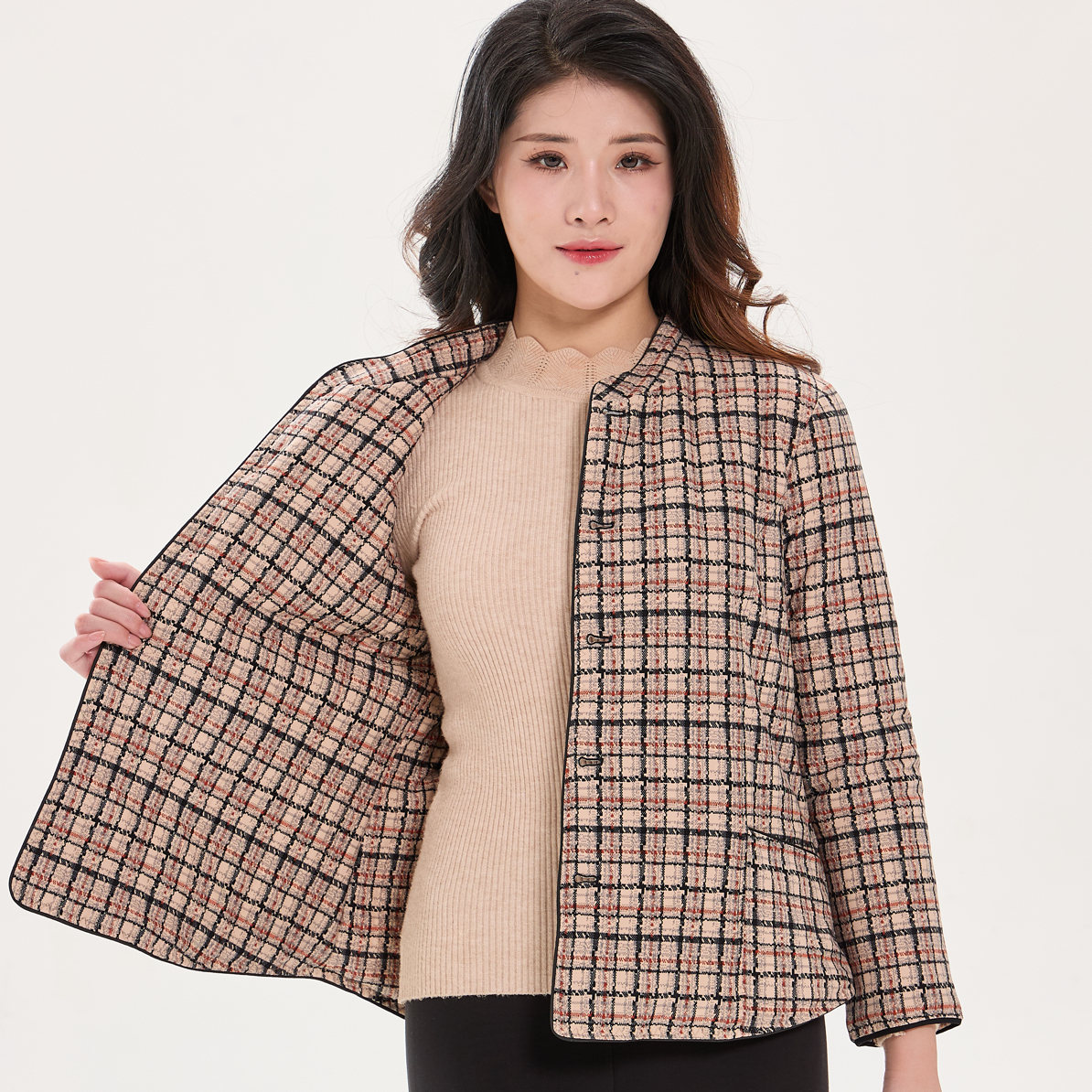 吉美羊棉袄女冬2024新款棉衣中老年妈妈装轻薄小棉袄加绒加厚外套