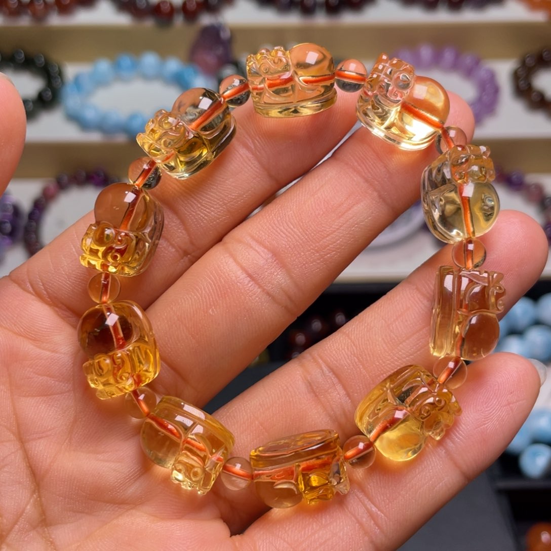 水晶手链未镶嵌巴西暴力黄貔貅