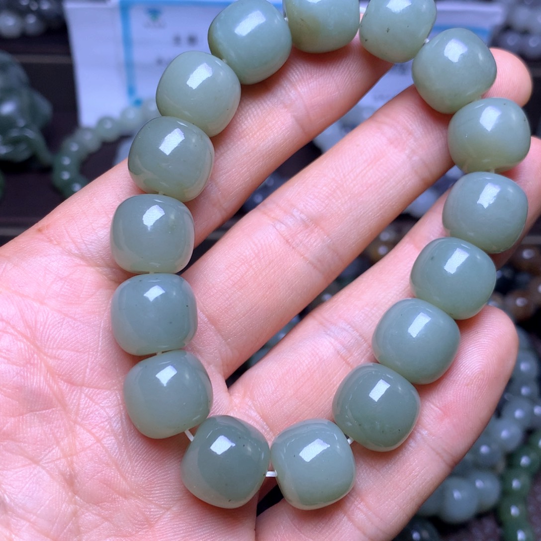 和田玉未镶嵌手串14