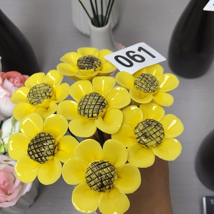 陶瓷手工制作陶瓷花7朵