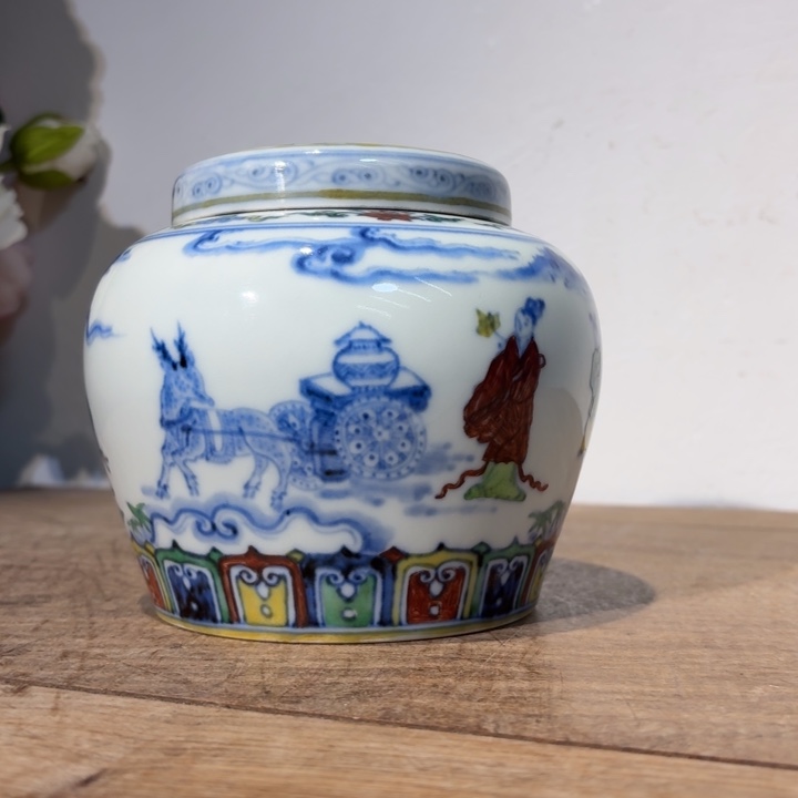 古***商陶摆件青花瓷器摆件现代工艺品
