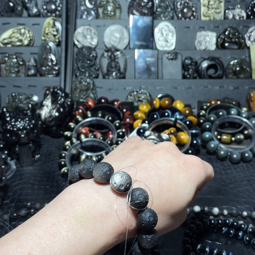 黑曜岩手链未镶嵌㒸*