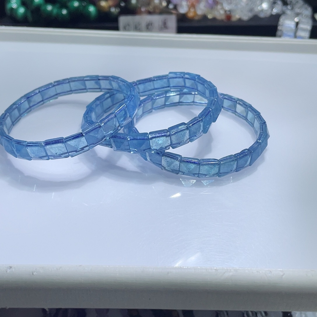 手链未镶嵌水晶海蓝宝手牌