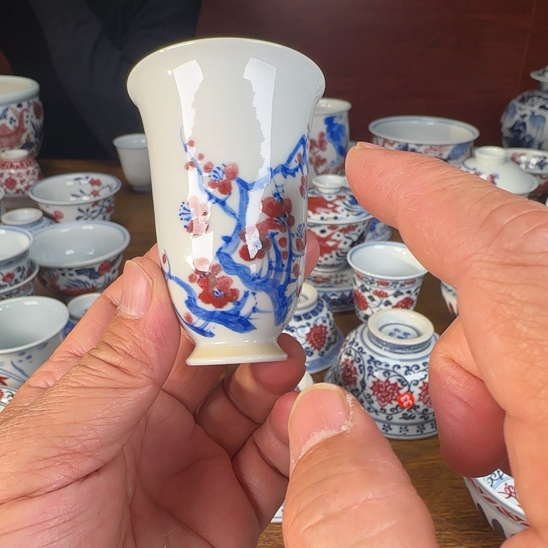 景德镇原矿釉里红茶具