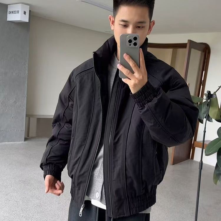 2025新款高级潮牌羽绒服冬季男士休闲美式复古短款硬汉外套夹克