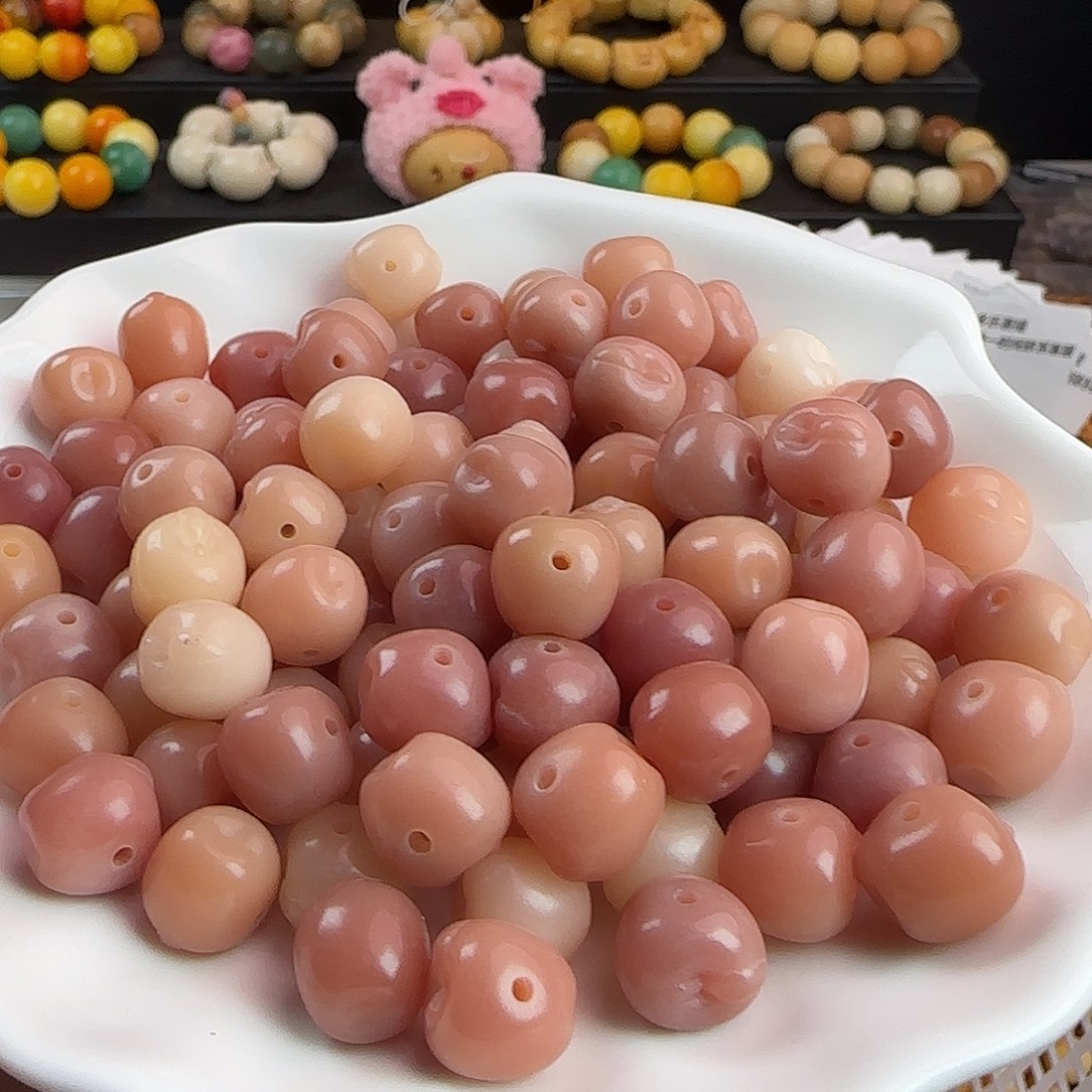 菩提根/象牙果吊坠卡12粉苹果25颗