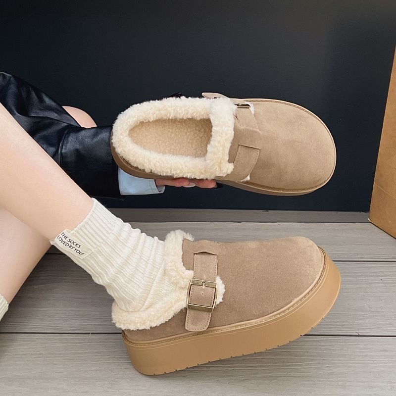 2025年秋冬季新款网红爆款包头棉鞋女外穿时尚百搭舒适加绒保暖棉