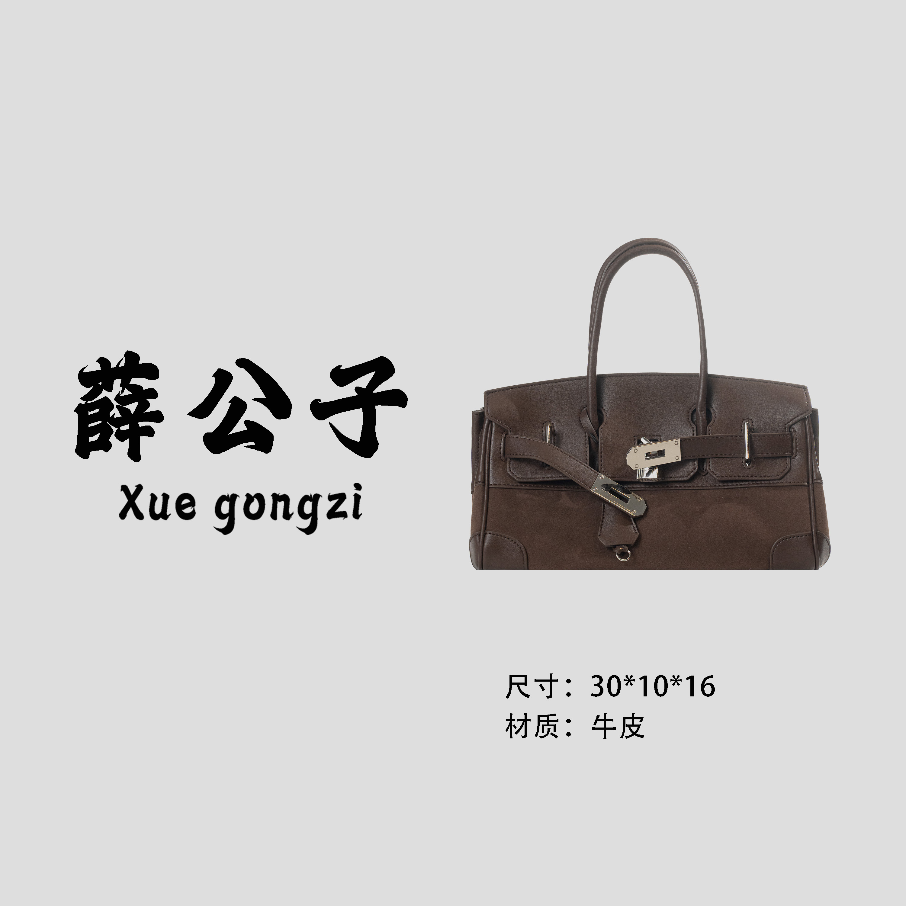 【薛公子】新款时尚百搭单肩手提斜挎包BV88106-巧克力色(假一赔四)