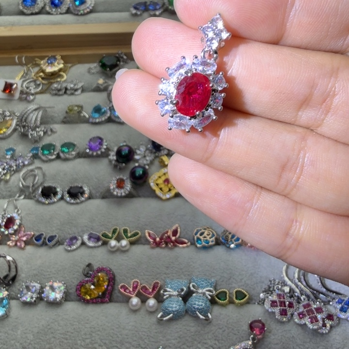 银S925镶嵌烟晶戒指