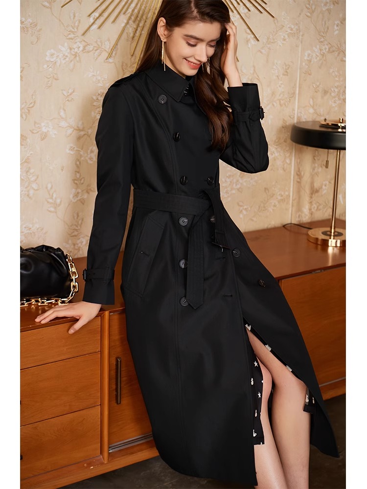 活动款-【RIZ】风衣-1502-春秋百搭气质复古中长款时尚风衣