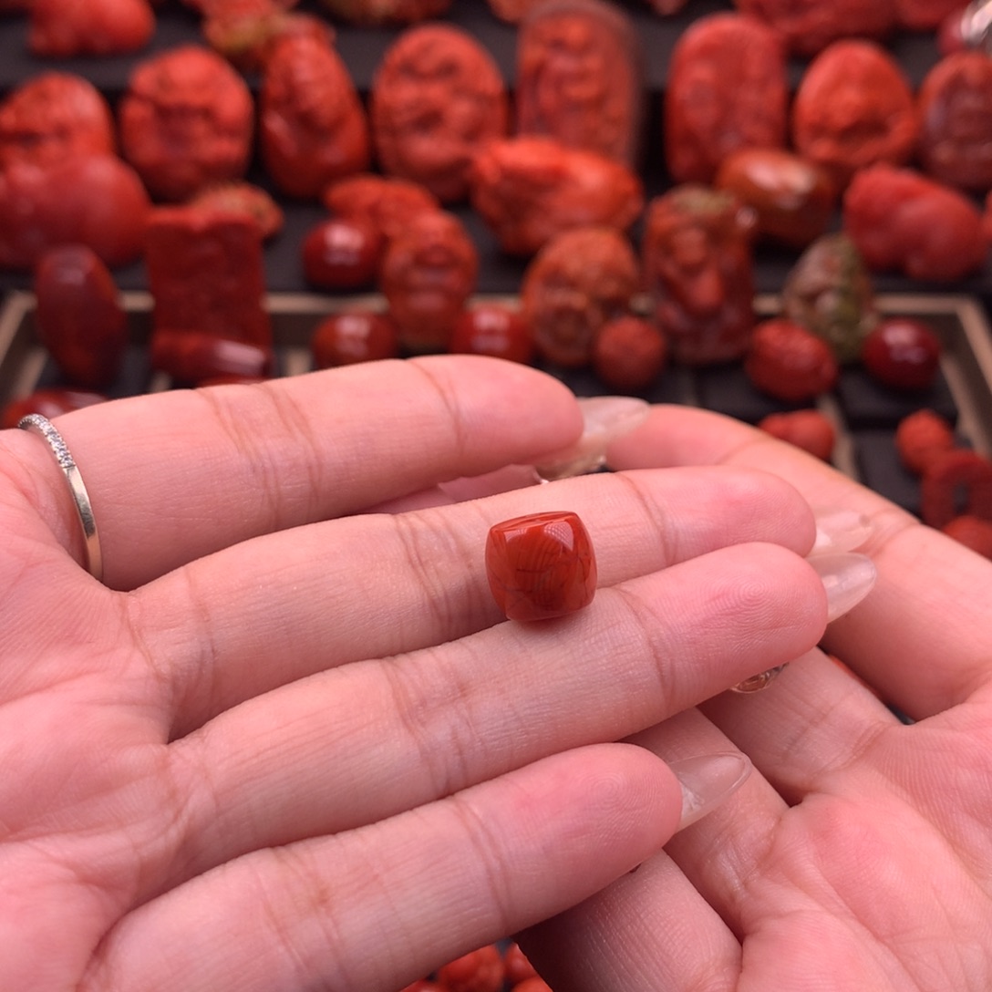 南红玛瑙南红川料直切单珠10.4mm未镶嵌
