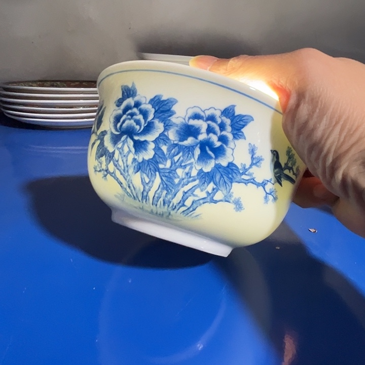 日用釉下五彩官窑瓷器13厘米