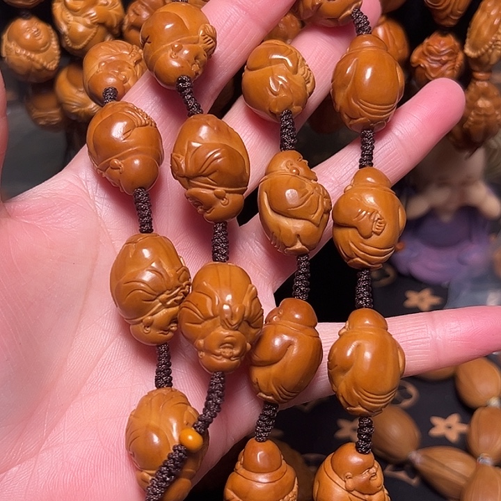 平***哥橄榄核手串/手链弥勒橄榄核脖挂
