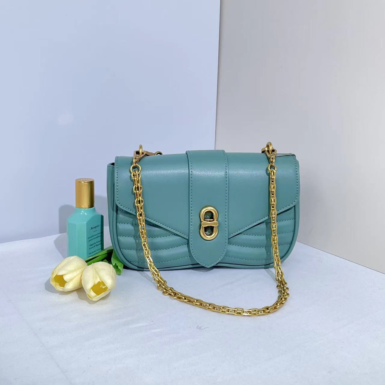  80151129蓝绿色S时尚女包